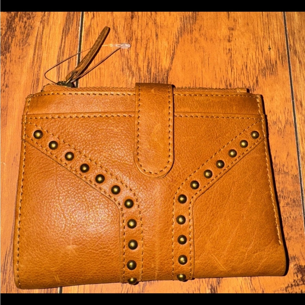 VILENCA HOLLAND Genuine Leather  Woven Detail Wallet